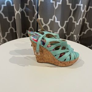size 8 blue wedges